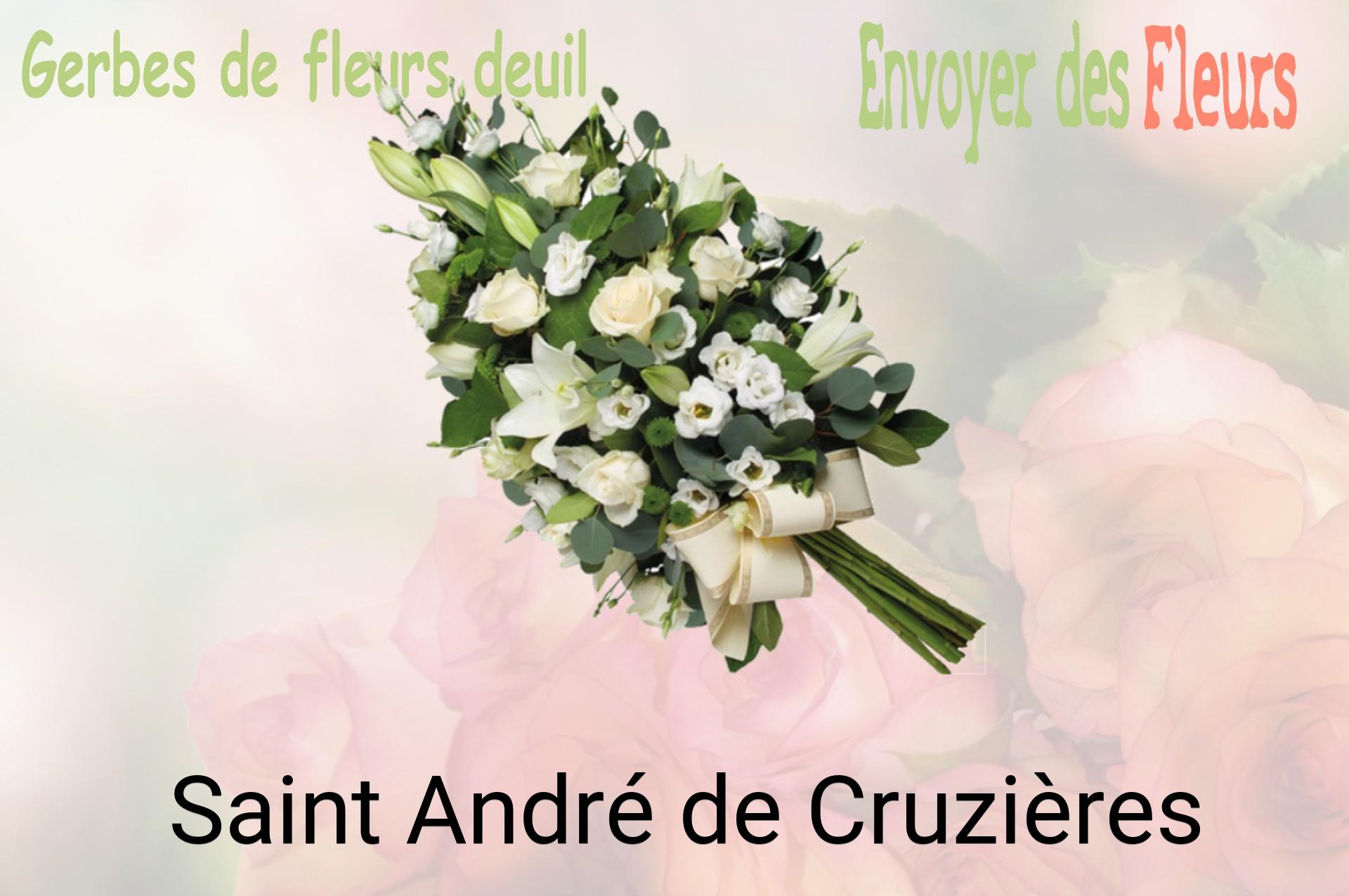 Gerbe de fleurs de deuil livrée à Saint-André-de-Cruzières